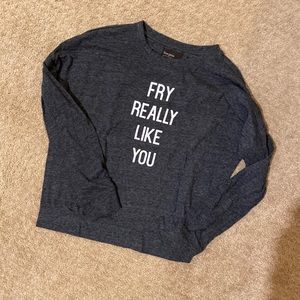 Women’s XS Free Press Fry Really Like You Top